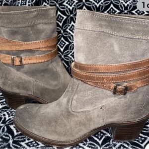 FRYE “Jane” Gray suede Short slouch boot Sz 7